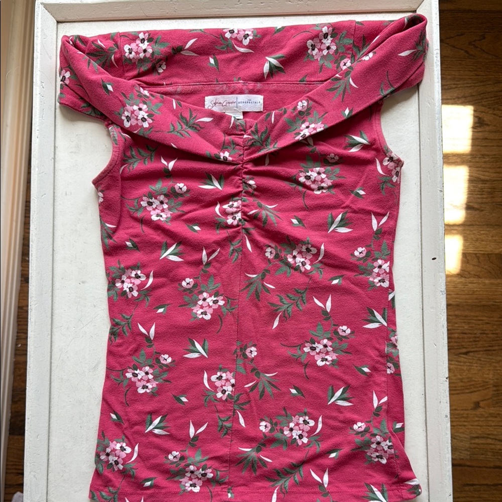 Aeropostale Pink Ruched Sailor Collar Blouse Special Edition Sabrina Carpenter